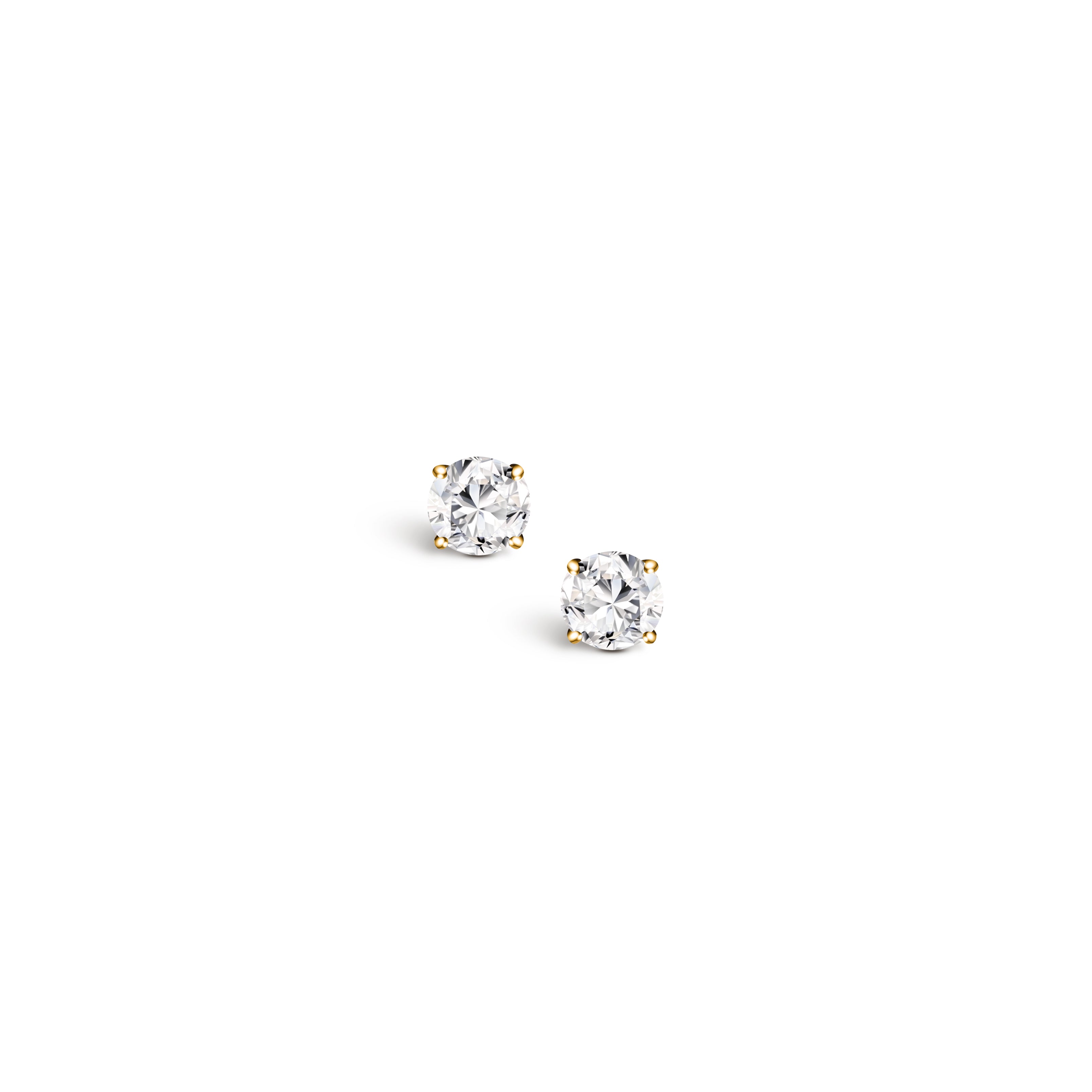 ROUND CANDY STUD EARRINGS / YELLOW