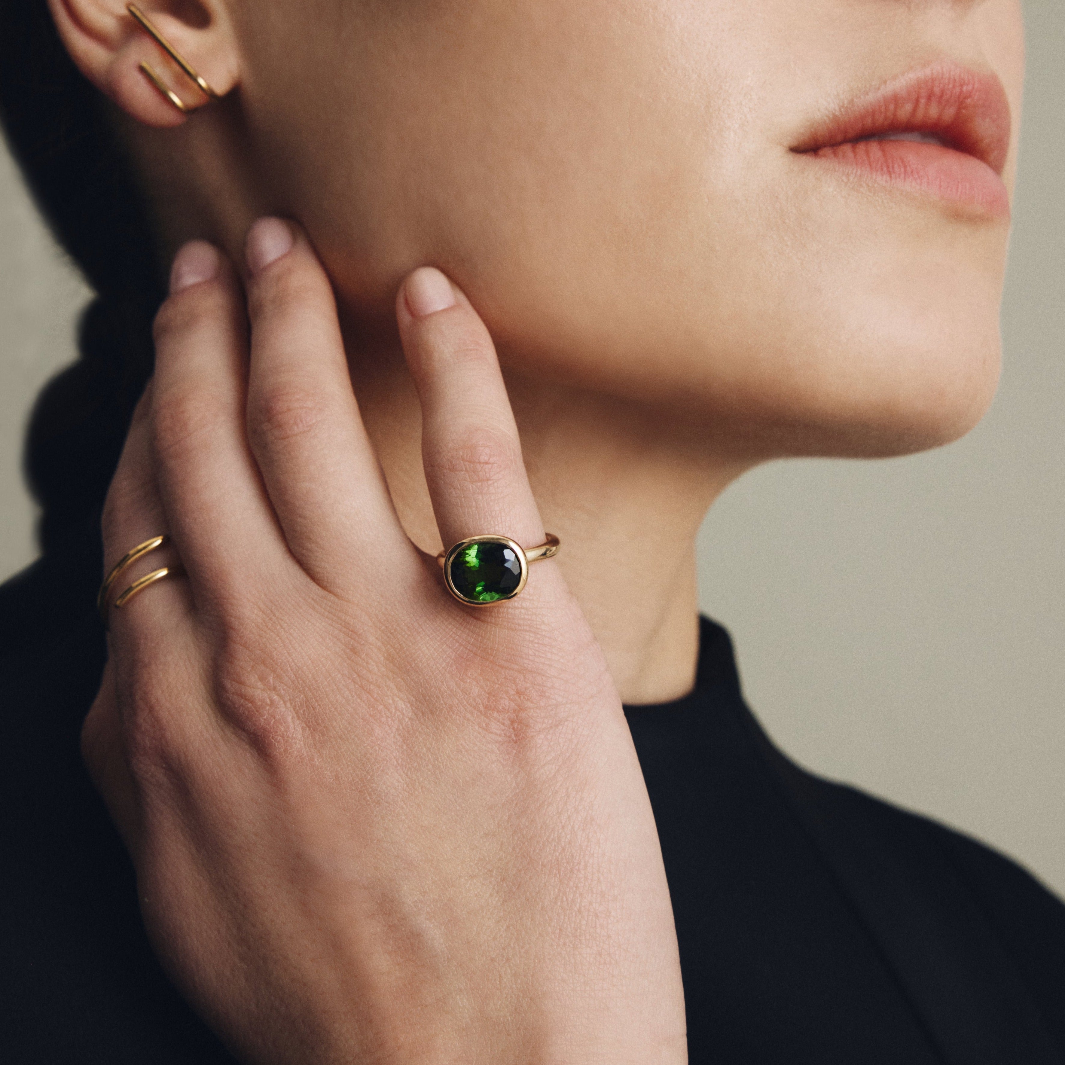 GREEN CANDY RING / YELLOW
