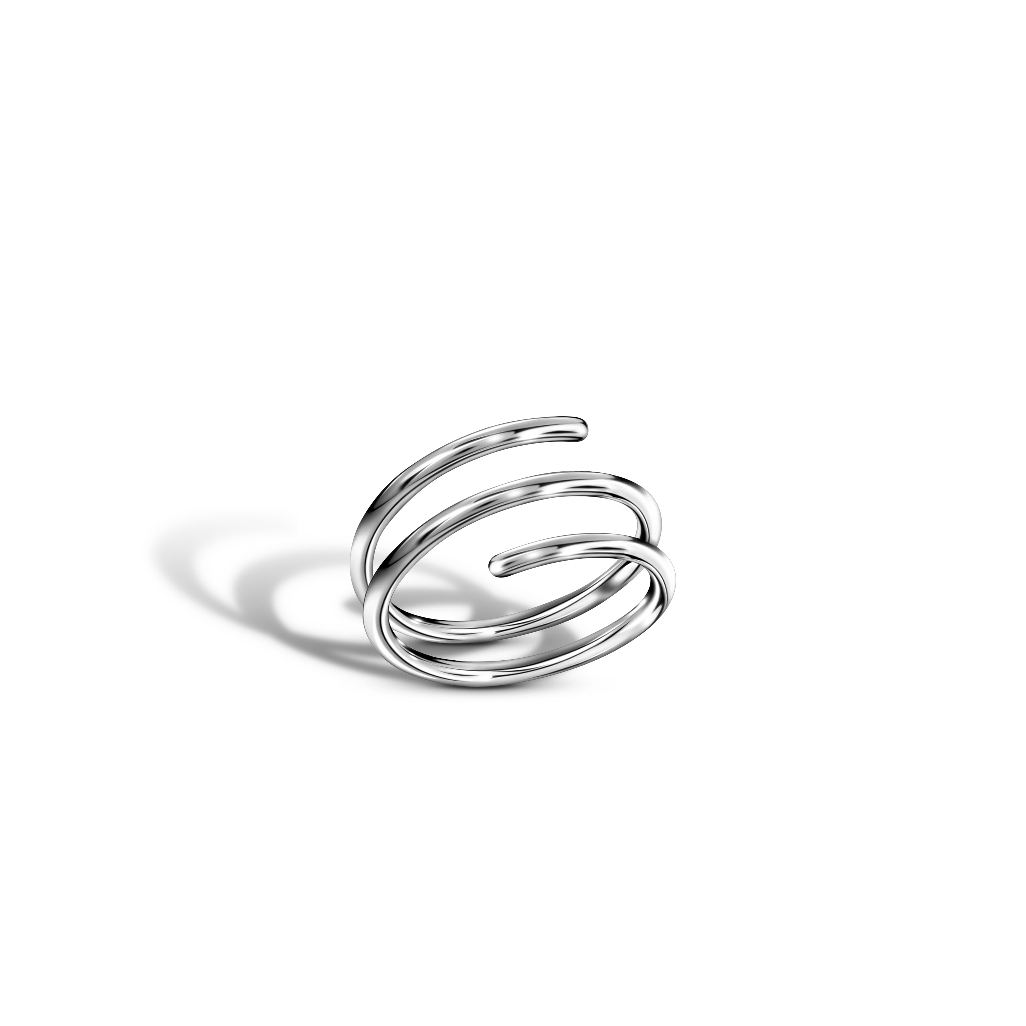 WIRE 3 ROWS RING / WHITE
