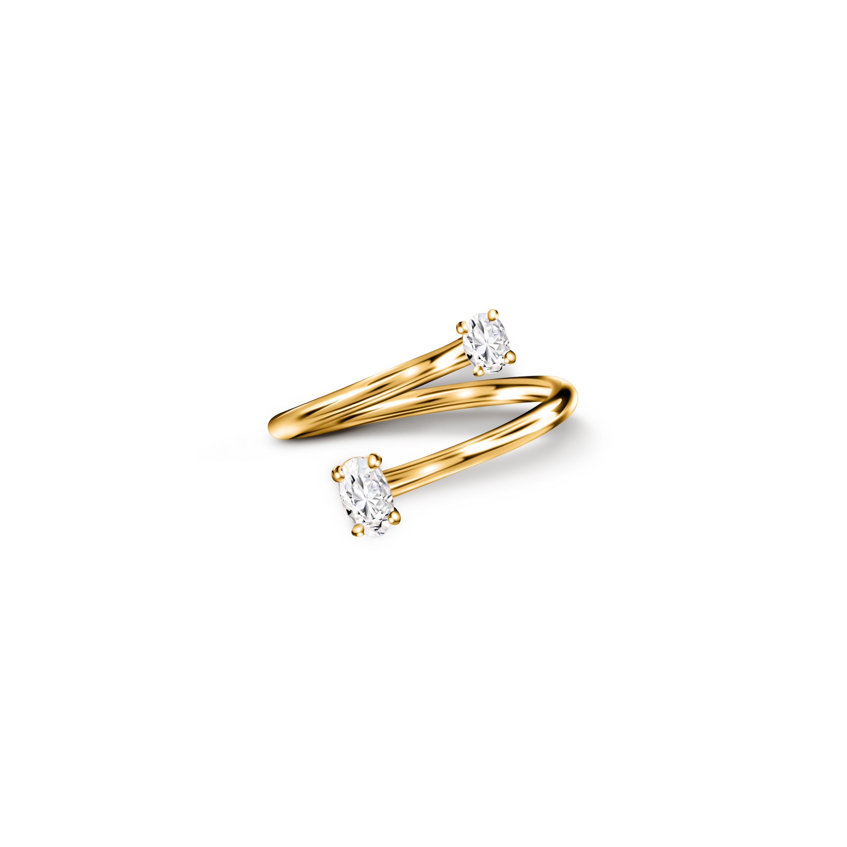 WIRE 2 ROWS DIAMOND RING / YELLOW