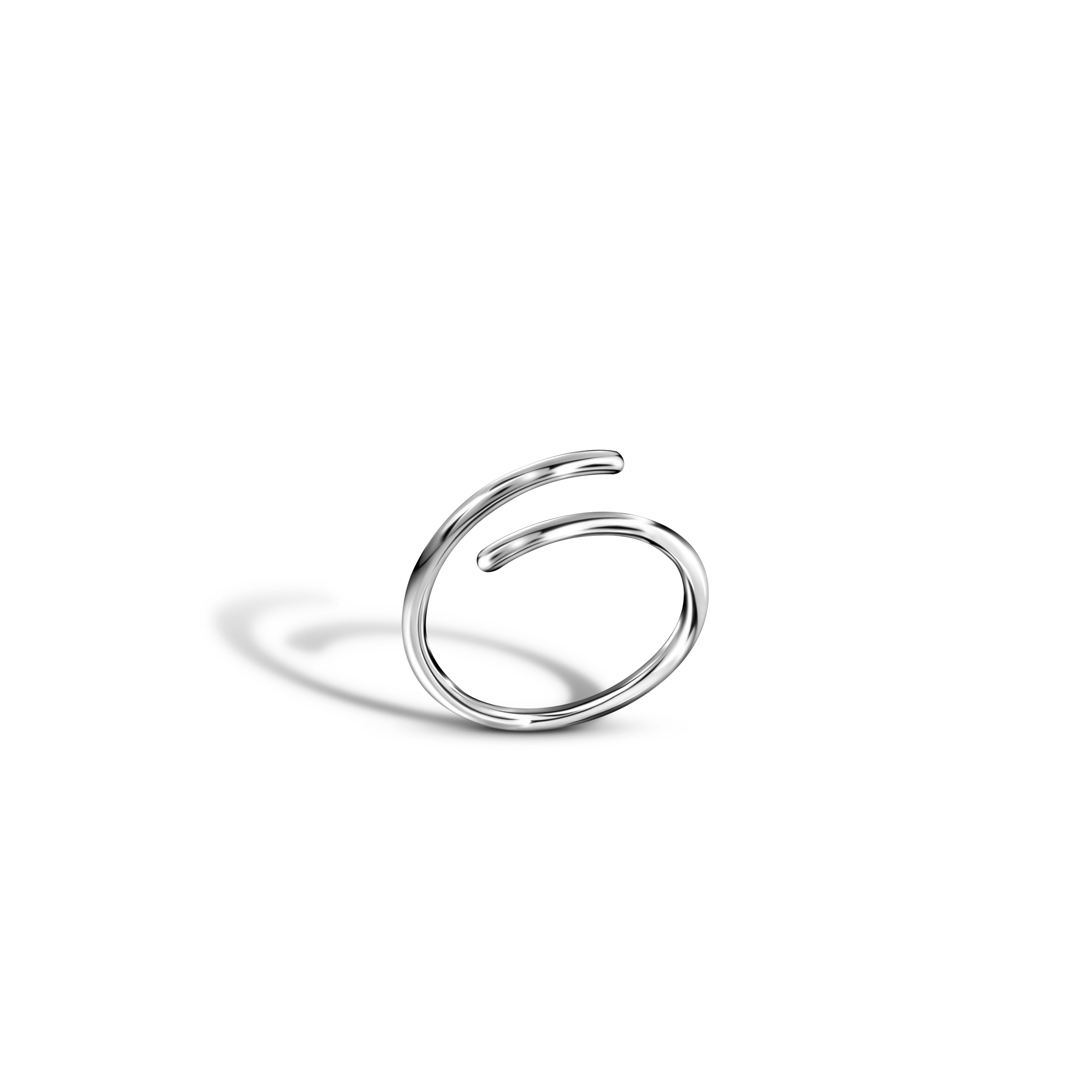WIRE 2 ROWS RING / WHITE