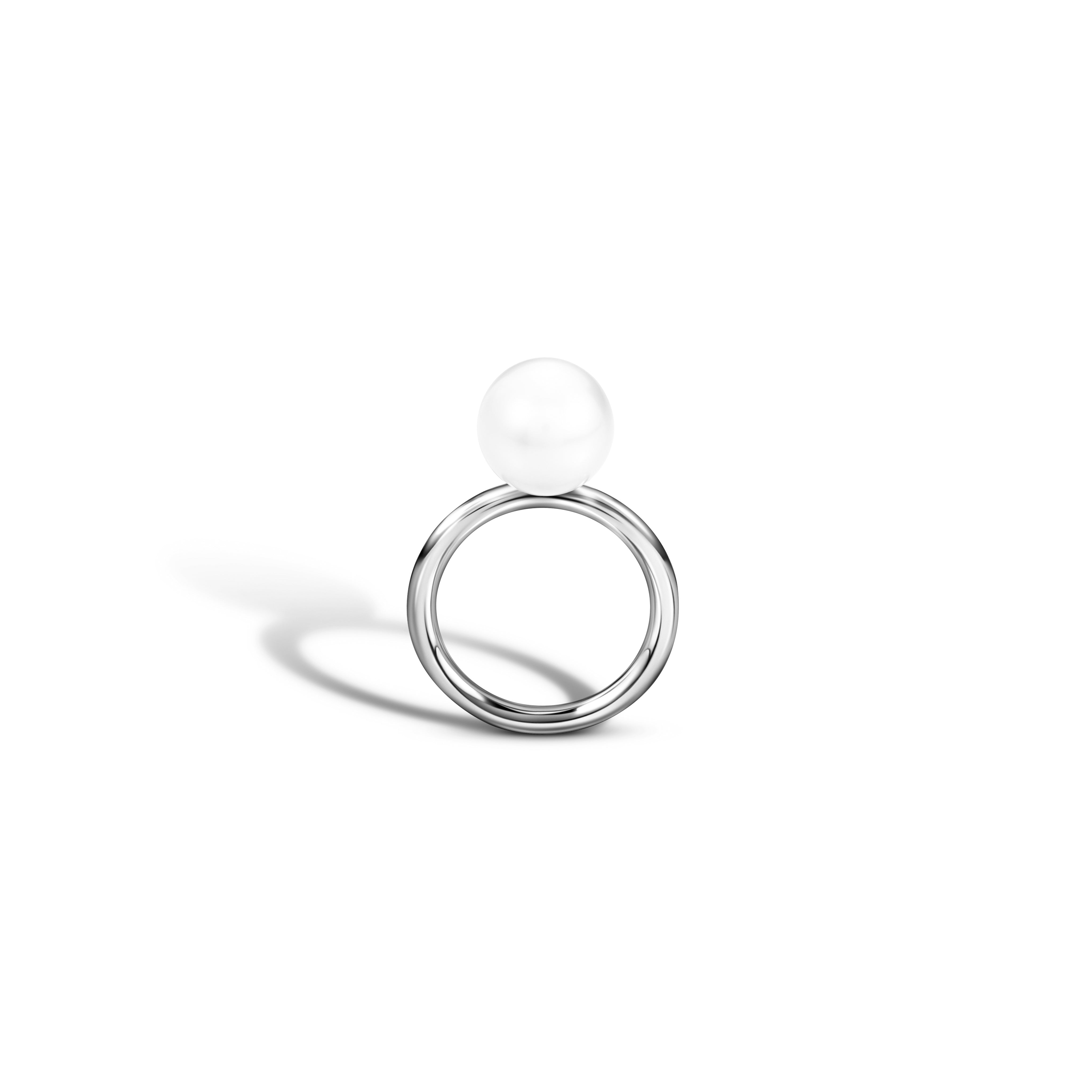 LA PEARL PETITE RING / WHITE
