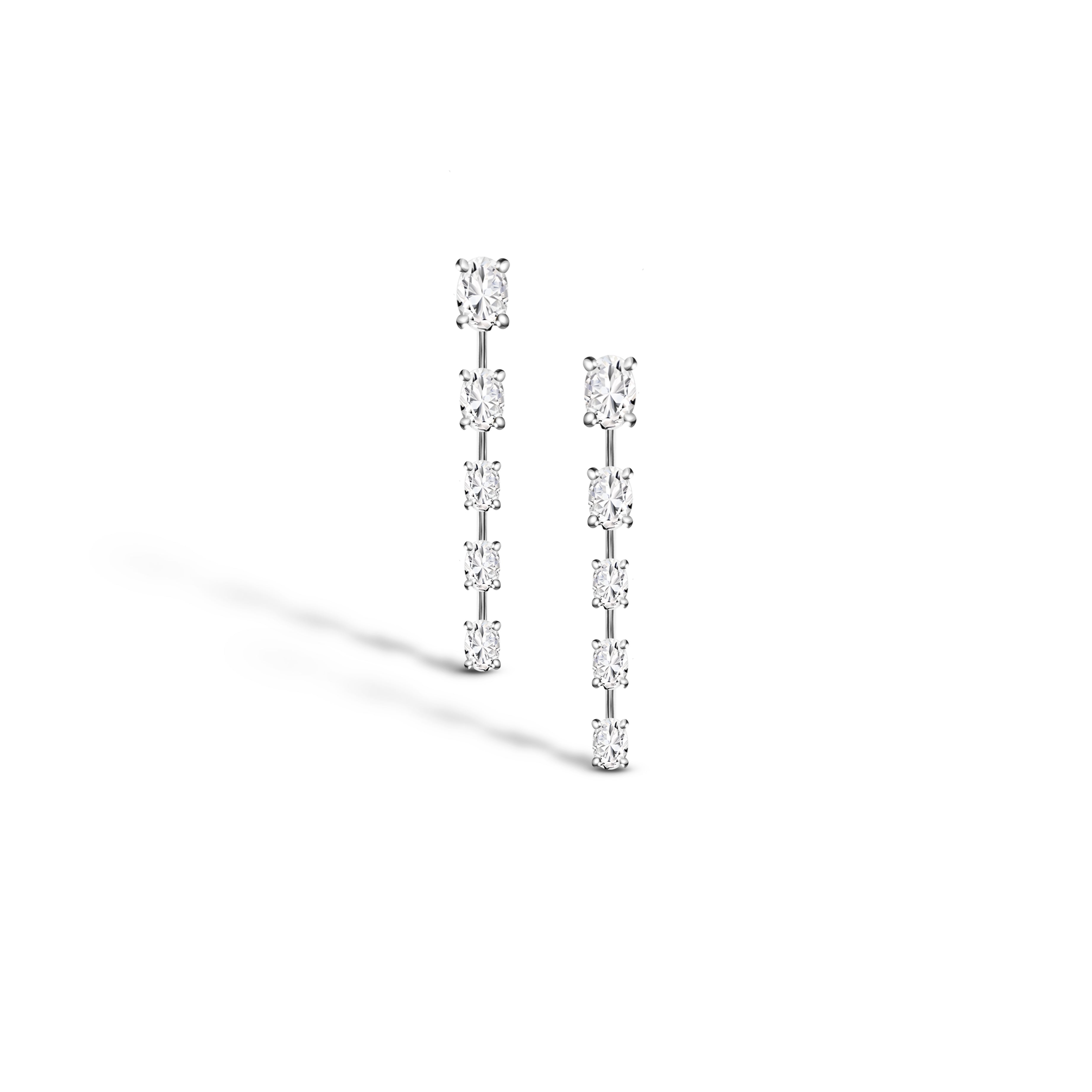 OVAL CANDY EARRINGS / WHITE