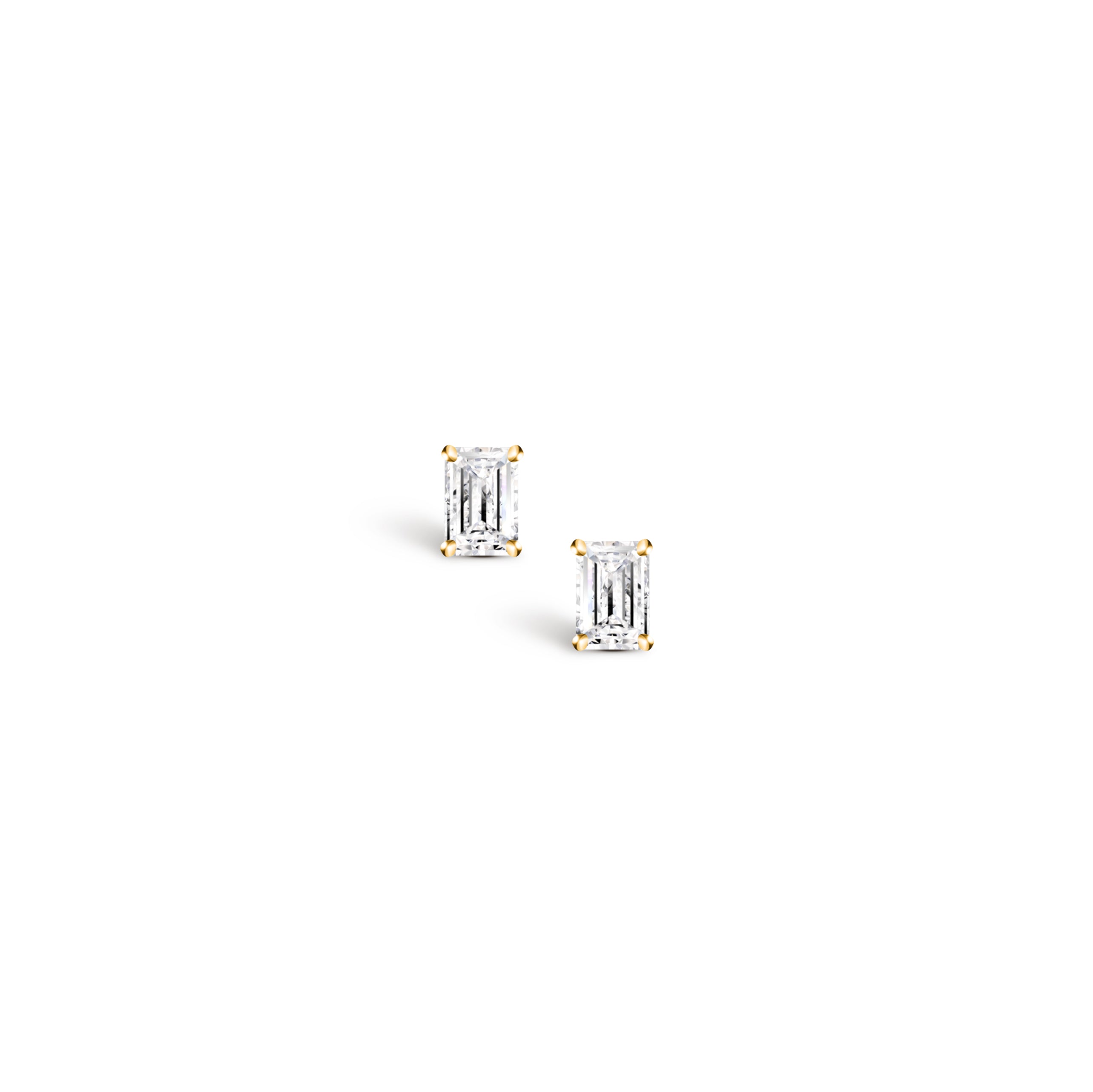 EMERALD CANDY STUD EARRINGS / YELLOW