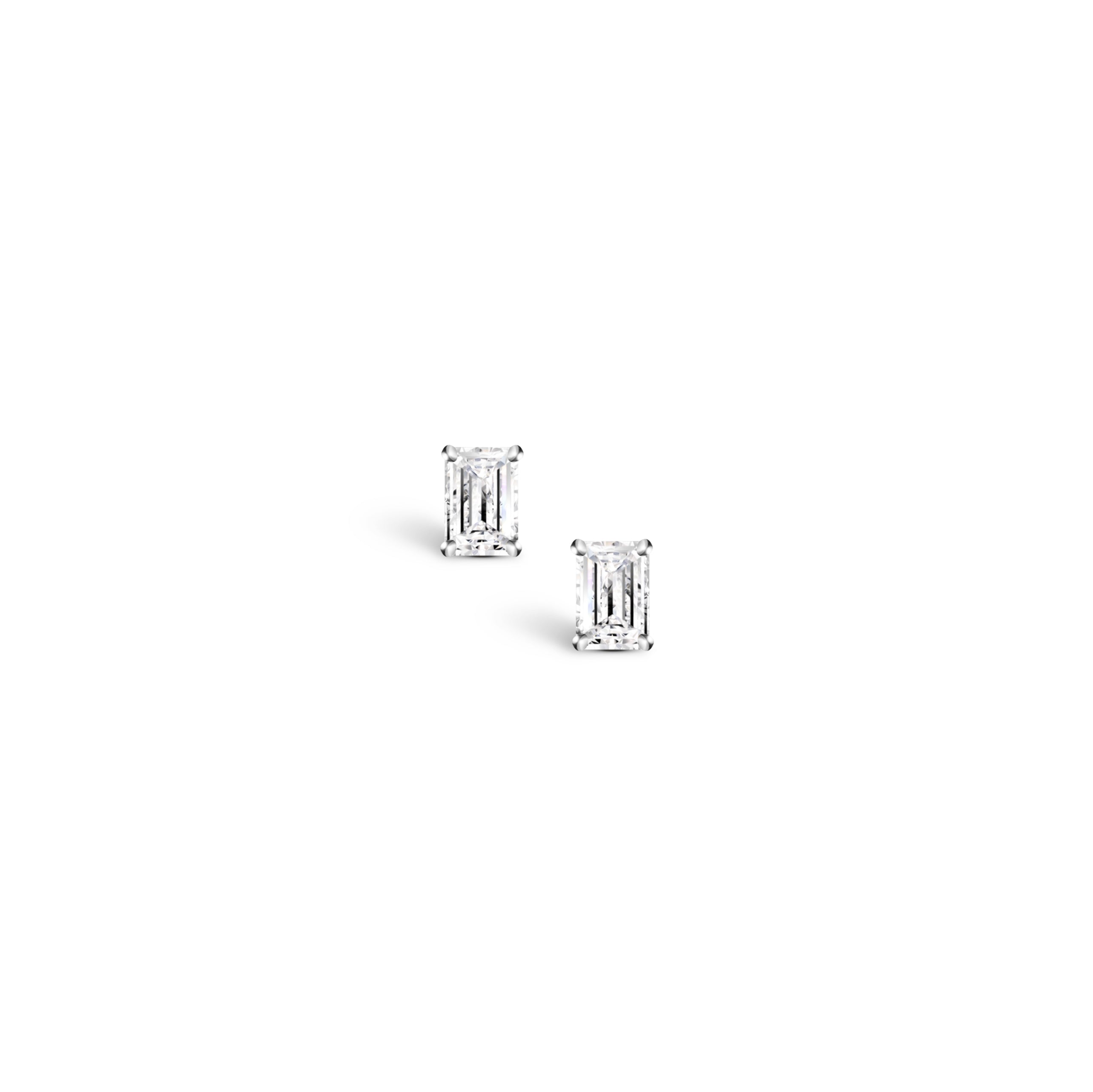 EMERALD CANDY STUD EARRINGS / WHITE