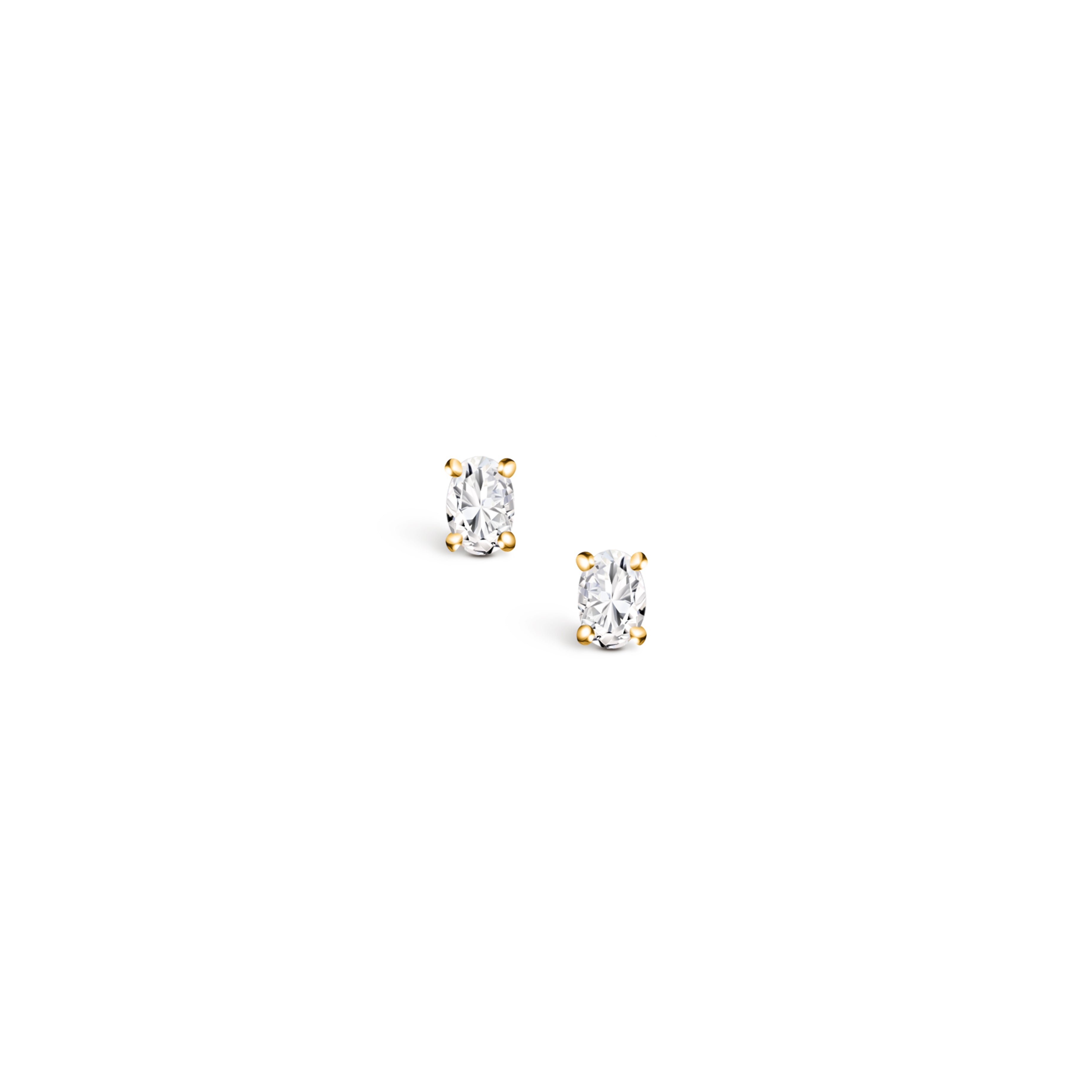 OVAL CANDY STUD EARRINGS / YELLOW
