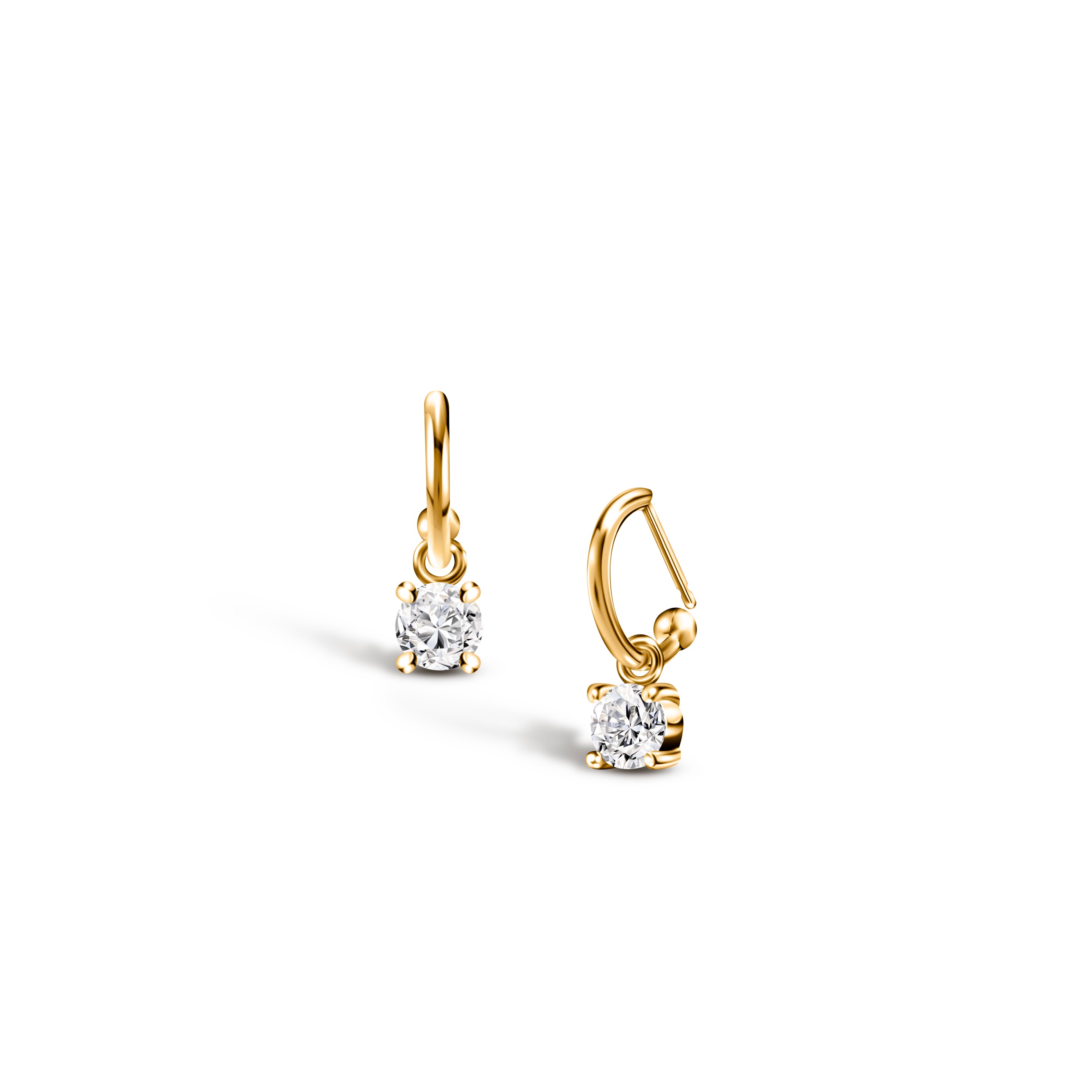 5MM CANDY HOOP EARRINGS / YELLOW